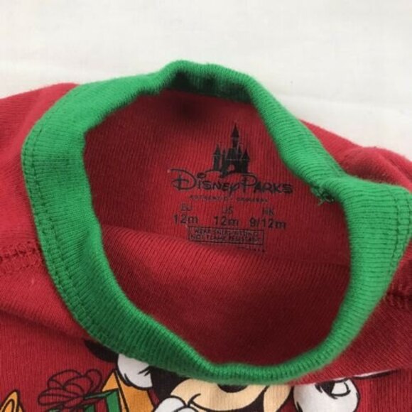 disney parks mickey mouse christmas 2piece pajama set 12 Months - Picture 2 of 7